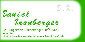 daniel kronberger business card